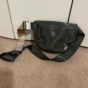 Rains Olive Gloss Crossbody Belt Bag